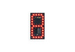 art.0430-1260 Platine FAV.A504, Ziffer 8, ROTEN LED's, H.9cm